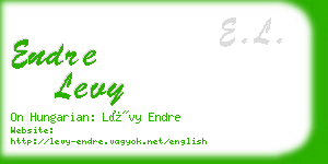 endre levy business card